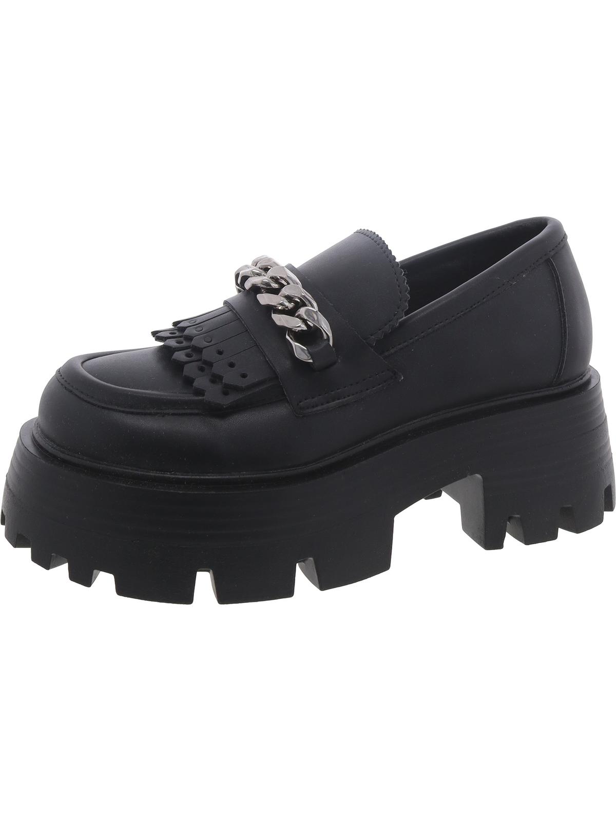 Steve Madden Womens Merits Faux Leather Loafers